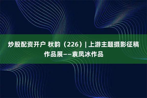 炒股配资开户 秋韵（226）| 上游主题摄影征稿作品展——袁凤冰作品