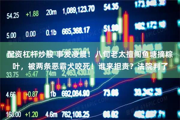 配资杠杆炒股 事发凌晨！八旬老太擅闯鱼塘摘粽叶，被两条恶霸犬咬死！谁来担责？法院判了